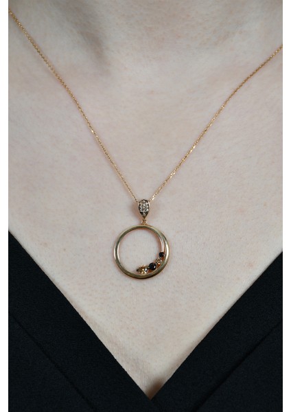 Taşlı Daire Kolye 14 Ayar ATS9625 fiyatları