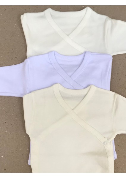 Uzun Kollu Kendinden Eldivenli Çıtçıtlı Kruvaze Badi (3 Lü Paket) modelleri