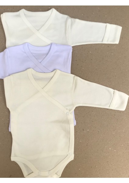Uzun Kollu Kendinden Eldivenli Çıtçıtlı Kruvaze Badi (3 Lü Paket) fırsatları