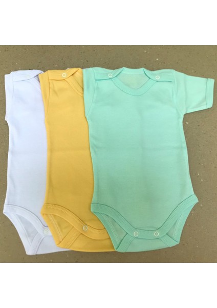 Çıtçıtlı Badi Kısa Kol (3 Lü Paket)