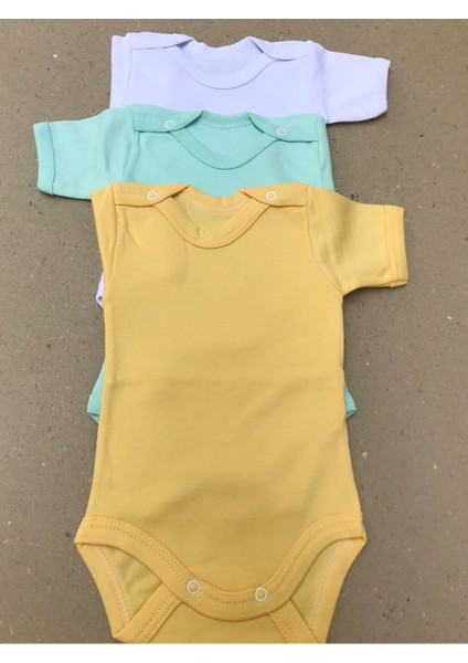 Çıtçıtlı Badi Kısa Kol (3 Lü Paket)