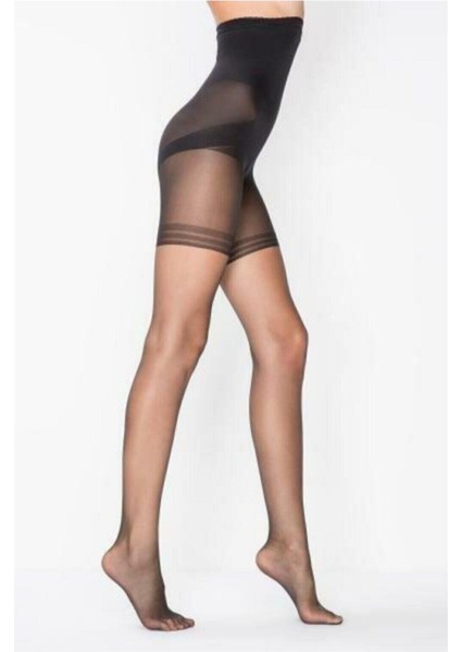 Body Control Korseli Toparlayıcı Siyah Renk Külotlu Çorap