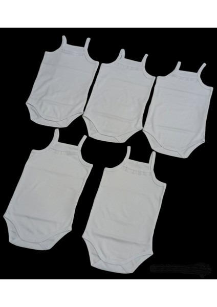 Ip Askılı Yakası Fistolu (Dantelli) Çıtçıtlı Badi Beyaz Renk 5'li Paket 3- 48 Ay Arası indirimleri