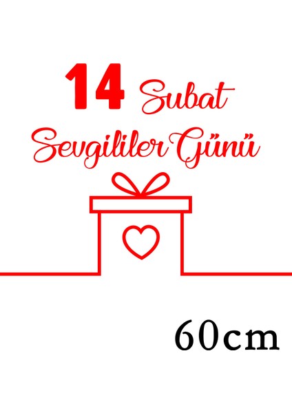14 Şubat Sevgililer Günü Hediye Paketi 60 cm Sticker fiyatları