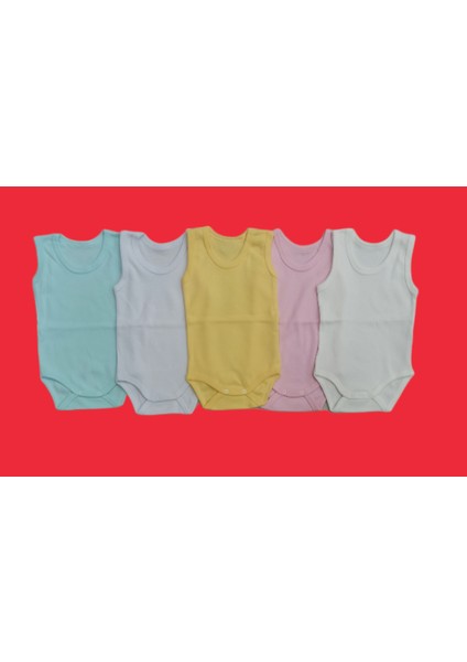 askılı Basic Bisiklet Yaka Atlet Çıtçıtlı Badi 5li Paket 0-48 Ay