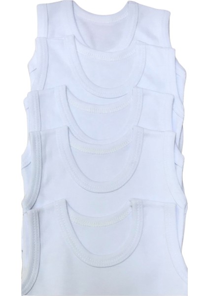 Askılı Basic Bisiklet Yaka Atlet Çıtçıtlı Badi 5li Paket Beyaz Renk 0-48 Ay modelleri