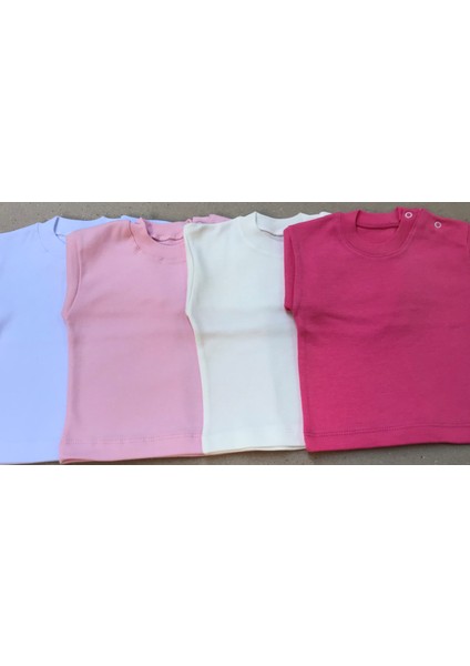 Uzun Kollu Bebek Üst Badi (4 Lü Paket) (Beyaz,pembe,krem,koyupembe) 0-24 Ay Arası modelleri
