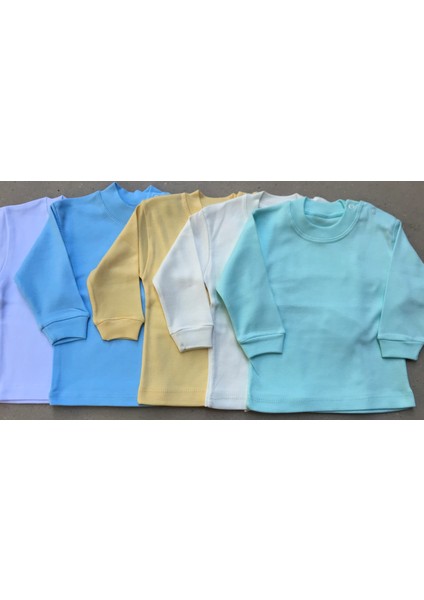 Üst Badi Uzun Kol (5 Li Paket) (Beyaz,mavi,sarı,krem,yeşil)