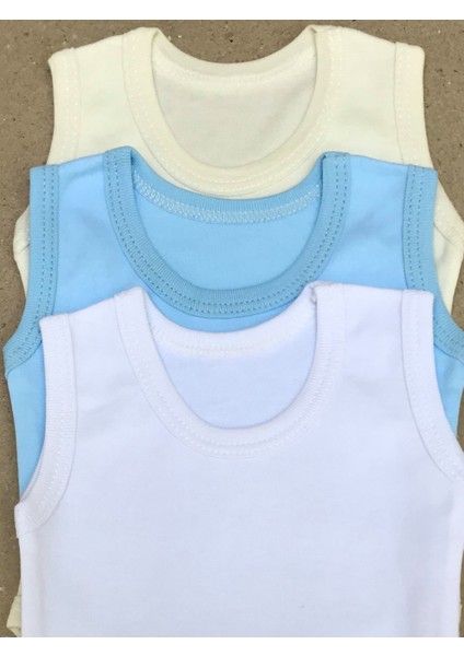 Çıtçıtlı Badi Askılı (3 Lü Paket) Krem,mavi.beyaz modelleri