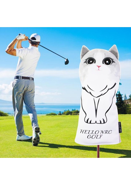 Kedi Desen Su Geçirmez Golf Kafa Kapak (Yurt Dışından)