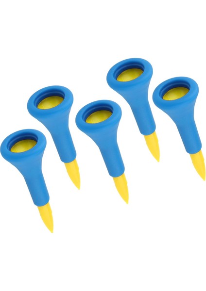 5x Kauçuk Golf Tees Tutucu Aralığı Uygulama Mat Ev Plastik Eğitim Açık Sarı (Yurt Dışından)