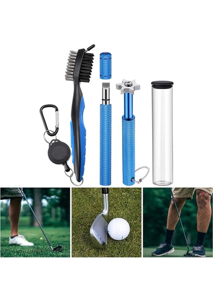 Golf Club Temizleyici Groove Bileme Golf Kulüp Fırçası Golf Ütüler Için Takozlar Erkekler Mavi (Yurt Dışından) indirimleri