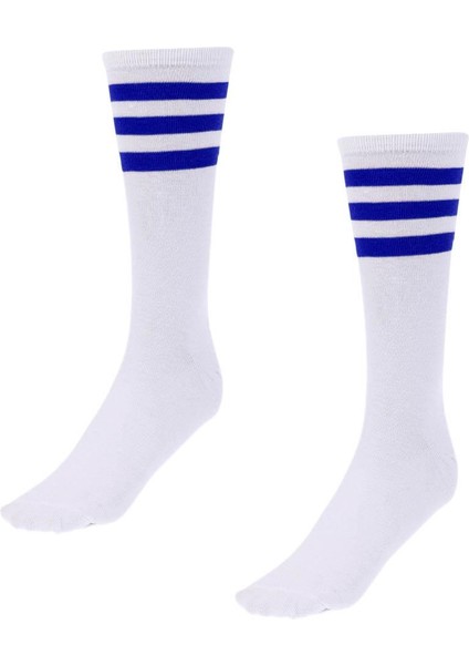 Uzun Uyluk Yüksek Tüp Çorapları S Beyaz+Çizgili (Yurt Dışından) fiyatları