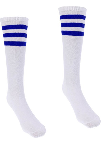 Uzun Uyluk Yüksek Tüp Çorapları S Beyaz+Çizgili (Yurt Dışından) fırsatları
