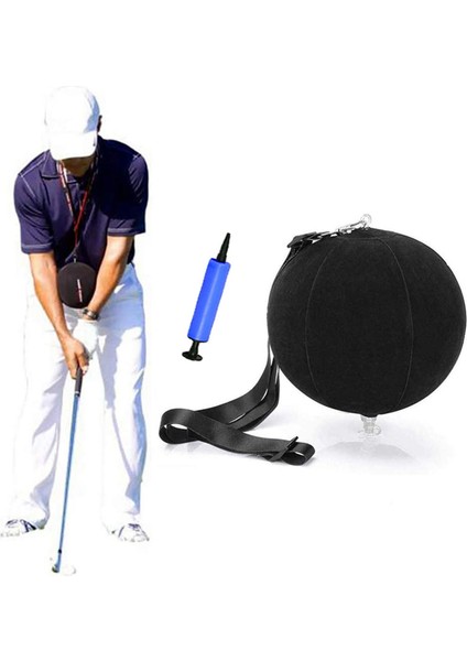 Golf Swing Trainer Ball Şişirilebilir Duruş Düzeltme Hava Pompası Golfçü Siyah (Yurt Dışından) modelleri
