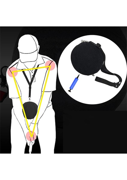 Golf Swing Trainer Ball Şişirilebilir Duruş Düzeltme Hava Pompası Golfçü Siyah (Yurt Dışından) fırsatları