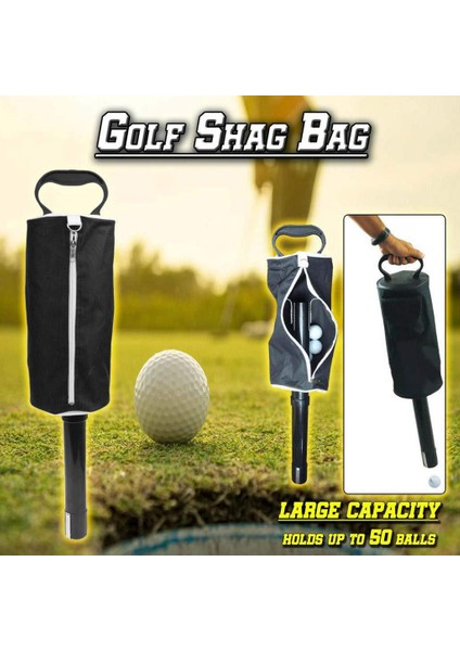 Golf Top Koleksiyoncusu Büyük Kapasite Golf Topu Alıcılar Golf Topu Pick Up Çanta Kadın Erkekler Siyah (Yurt Dışından) fiyatları