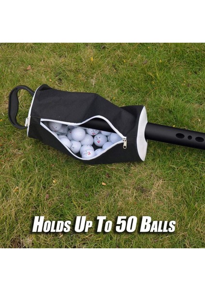 Golf Top Koleksiyoncusu Büyük Kapasite Golf Topu Alıcılar Golf Topu Pick Up Çanta Kadın Erkekler Siyah (Yurt Dışından) fırsatları