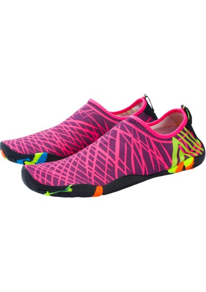 Su Ayakkabı Yalınayak Hızlı Kuru Plaj Çorap Yüzmek Yoga Dalış Kayaking 25X10 cm Kırmızı (Yurt Dışından)