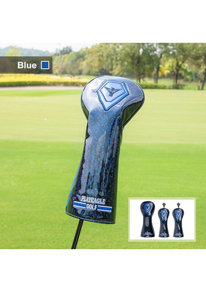 3x Golf Ahşap Headcovers Set Kafa Kapakları No. Tag Velvet Astar Koruyucu Mavi (Yurt Dışından) fırsatları