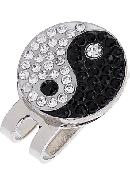 Golf Kapı Visor Üzerinde Parlak Yin Yang Manyetik Şapka Klip Golf Top Marker Klipsi (Yurt Dışından)