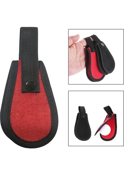 Mini Golf Topu Havlu Silme Bez Kulübü Kafa Temizleyici Havlu Cep Mikrofiber Kırmızı (Yurt Dışından) fırsatları