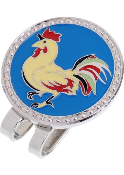 Çin Zodyak Desen Golf Manyetik Vizor ve Şapka Klip Golf Top Marker Horoz (Yurt Dışından)