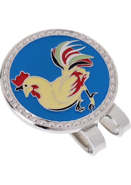 Çin Zodyak Desen Golf Manyetik Vizor ve Şapka Klip Golf Top Marker Horoz (Yurt Dışından) modelleri