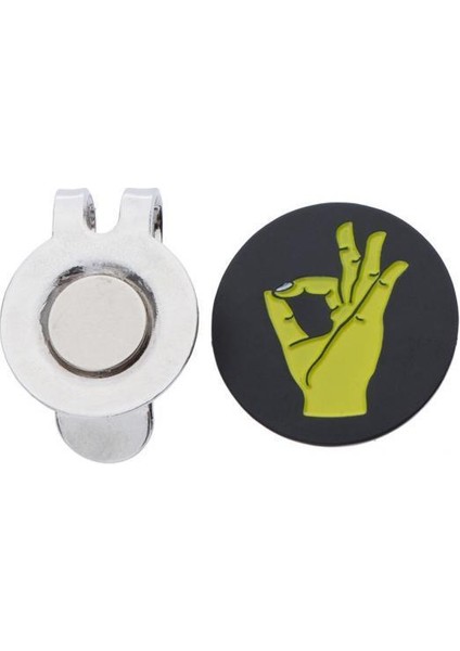 Manyetik Şapka Klipli Golf Aksesuarları ile 2xmetal Jest Golf Topu Işaretleyici 07 2 Pcs (Yurt Dışından)