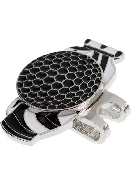 Siyah Yenilik Golf Çantası Alaşım Golf Top Işaretleyici Manyetik Şapka ve Vizör Klipsli Siyah (Yurt Dışından)