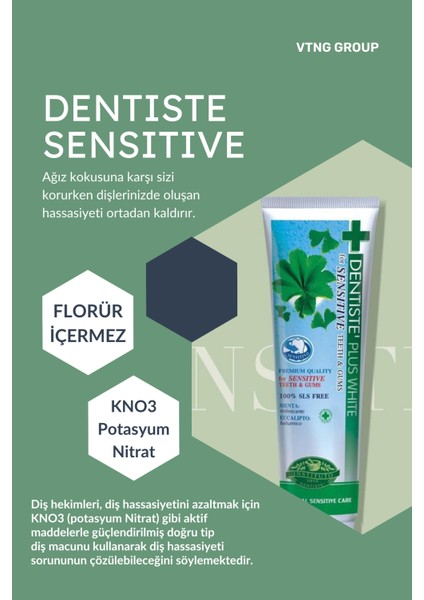Sensitive Hassasiyete Karşı Bitkisel Diş Macunu Tüp 100gr fiyatları