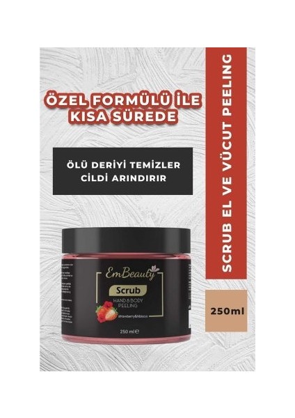 Besleyici Arındırıcı ve Nemlendirici Çilekli Vücut Peelingi 250 ml