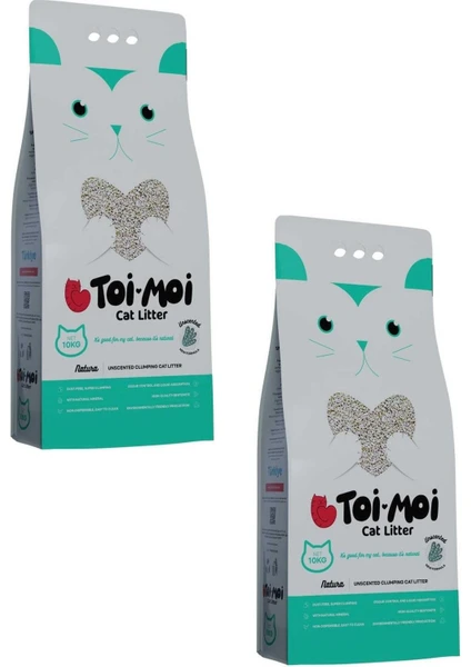 Toi Moi Natura Cream Kokusuz Sodyum Bentonit Kedi Kumu 10 kg (2 Adet)