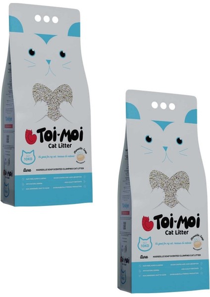 Toi Moi Aura Cream Marsilya Sabunu Sodyum Bentonit Kedi Kumu 10 kg (2 Adet)