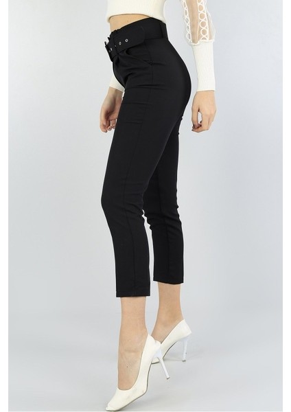 Havuç Kemerli Kumaş Pantolon