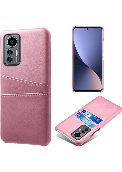 Xiaomi Için 12 Lite 5g Çift Kart Yuvalı Pu Deri Kaplamalı Sabit Pc Sabit Pc Anti-Çizelge Kabuğu-Gül Altın (Yurt Dışından)