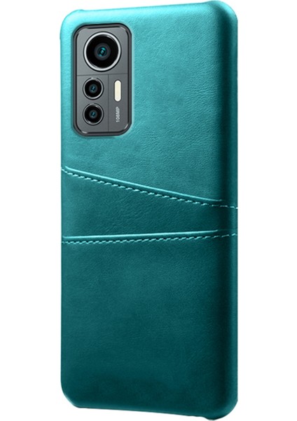Xiaomi Için 12 Lite 5g Çift Kart Yuvalı Pu Deri Kaplamalı Sabit Pc Anti-Çizelge Kabuğu-Yeşil (Yurt Dışından)