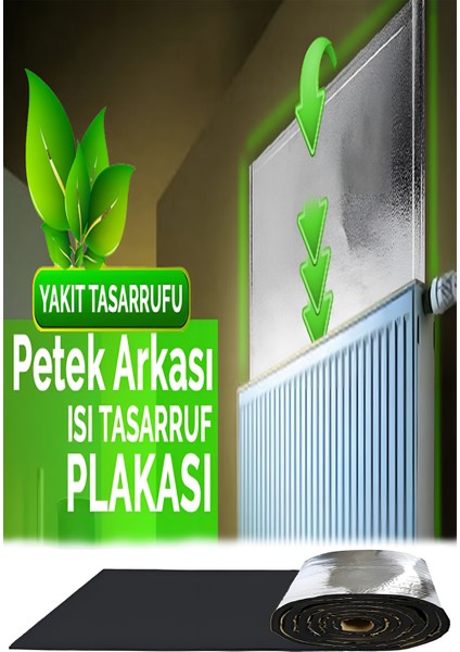 Petek Arkası ısı Yalıtımı Levhası Kalörifer Petek Radyatör Arkası izolasyon Flexible Plaka Metalize Alüminyum Renk Isı Yansıtıcı Yüzey 1 Adet