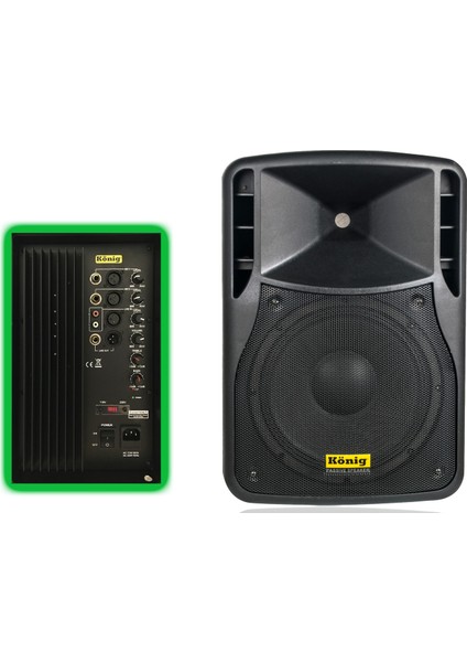 K-1412A 12'' 500 W 12 Inç 2 Yollu Aktif Kabin Hoparlör