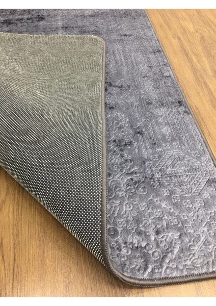 Nova Antrasit Yıkanabilir Kaymaz Taban Halı Dekoratif Yumuşak Kesme Yolluk modelleri
