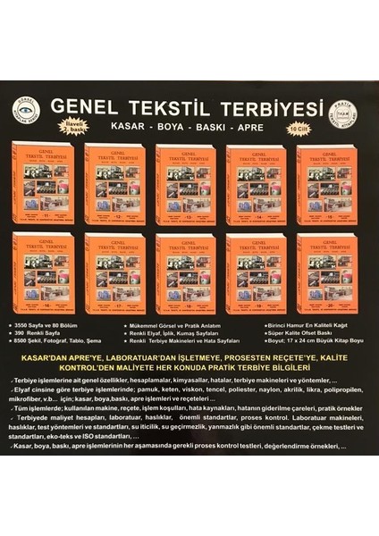 Genel Tekstil Terbiyesi Kitap Serisi, Kasar -Boya-Baskı -Apre (10 Cilt) modelleri
