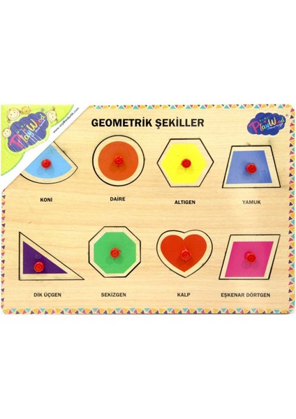 348/349-ONY Onyıl, Ahşap Tutmalı Geometrik Şekiller