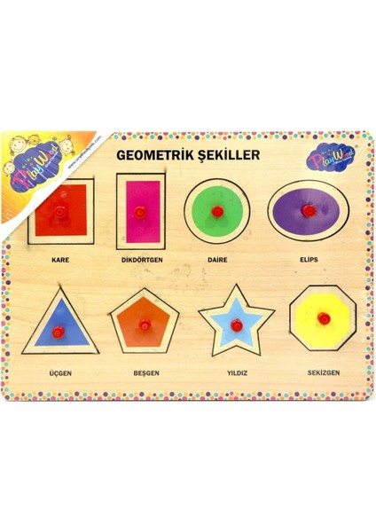 348/349-ONY Onyıl, Ahşap Tutmalı Geometrik Şekiller