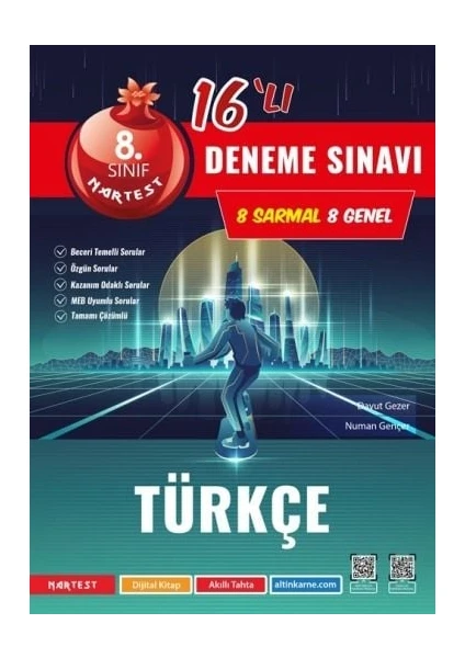 Nartest Yayınevi 8. Sınıf LGS Yeni Koyu Kapaklı Türkçe 16 Deneme