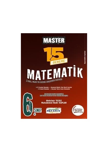 6. Sınıf Master Matematik 15 Deneme