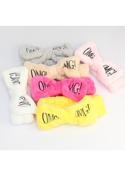 Omg Peluş Bandana Makyaj Saç Bandı Beyaz fiyatları