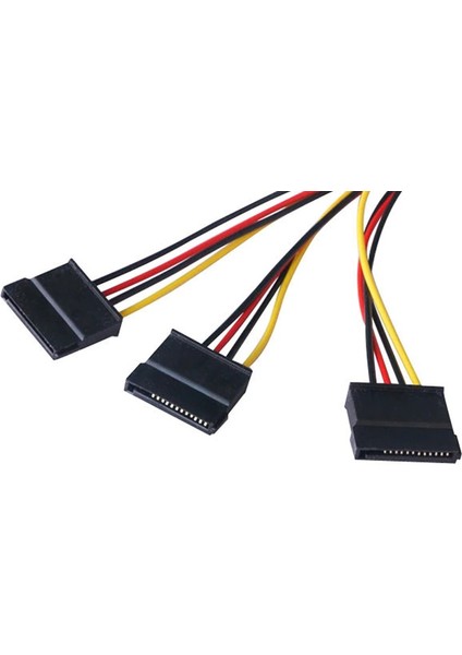 5101 Üçlü 3 Port Ide Molex Sata Power HDD 4 Pin Güç Kablosu