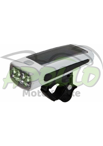 Ön Far 4 LED Li - USB Girişli - Güneş Enerjili [şarj Edilebilir Pil Dahil] JY-377