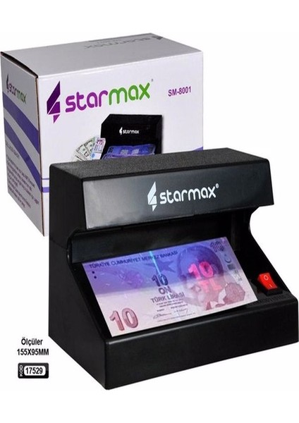 SM-8001 Para Kontrol Cihazı Pilli 4W Mor Işik