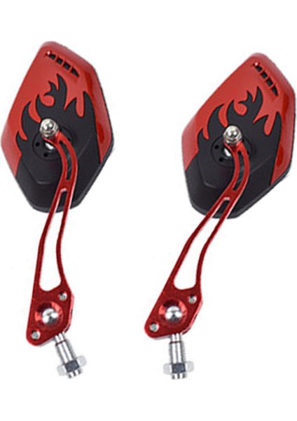 Motosiklet Için Ayarlanabilir Ayna - Kırmızı (Yurt Dışından)